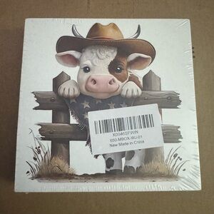 Cowboy Cow Canvas Art